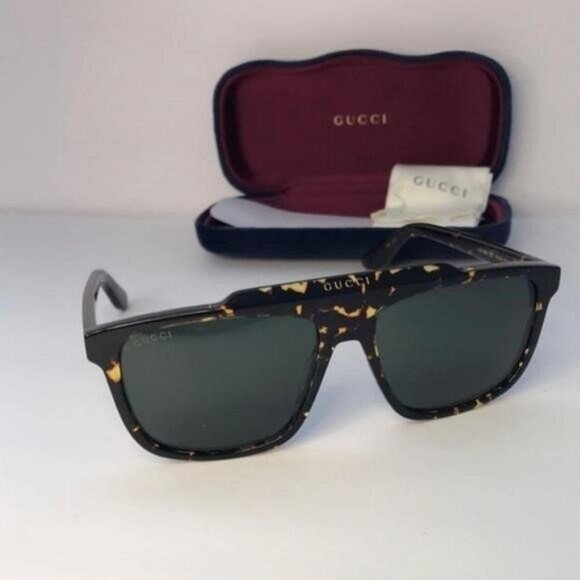 New Original Gucci GG1039S Havana tortoise square-frame sunglasses - Picture 12 of 12